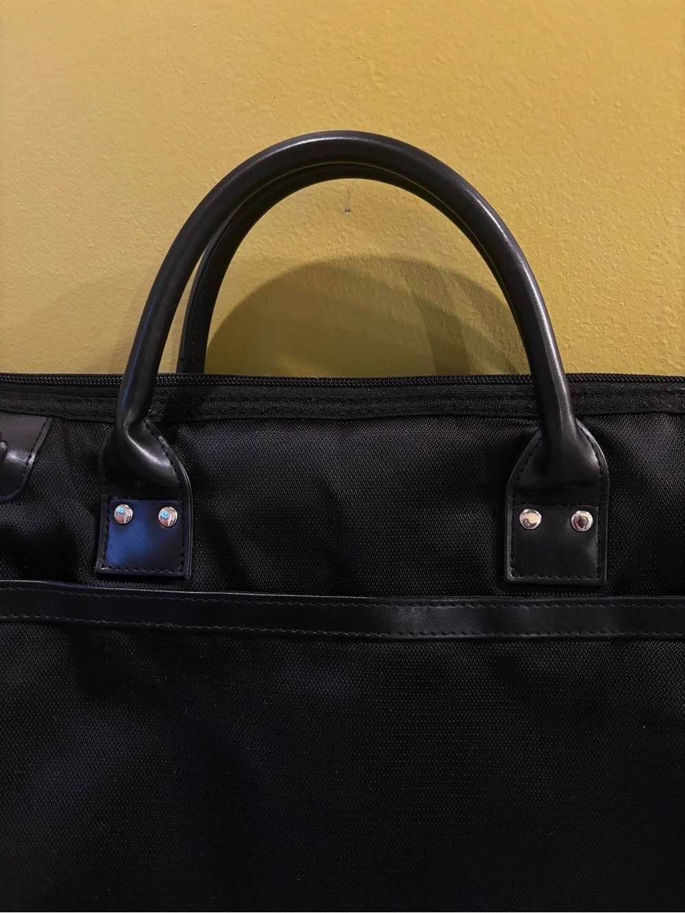 Black Men's Briefcase with Detachable Shoulder Strap0708